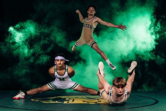 Example of the Full Send Trio pose