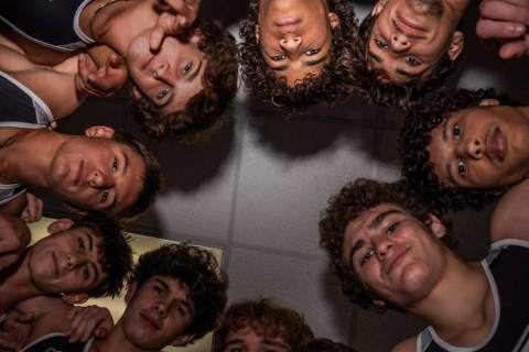 Example of the Overhead Huddle pose