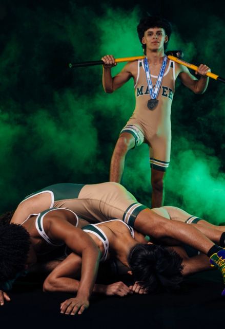 Example of the King of the Pile pose