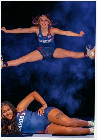 Example of the Full Send Trio pose